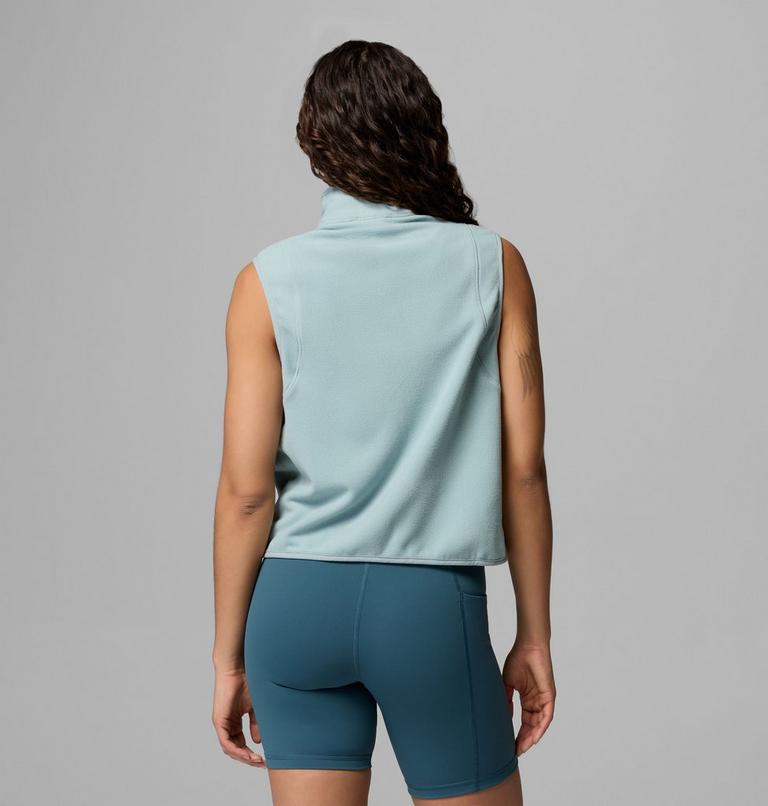 Women's Vital Valley Recycled Fleece Gilet, Color: Crushed Blue, image 3