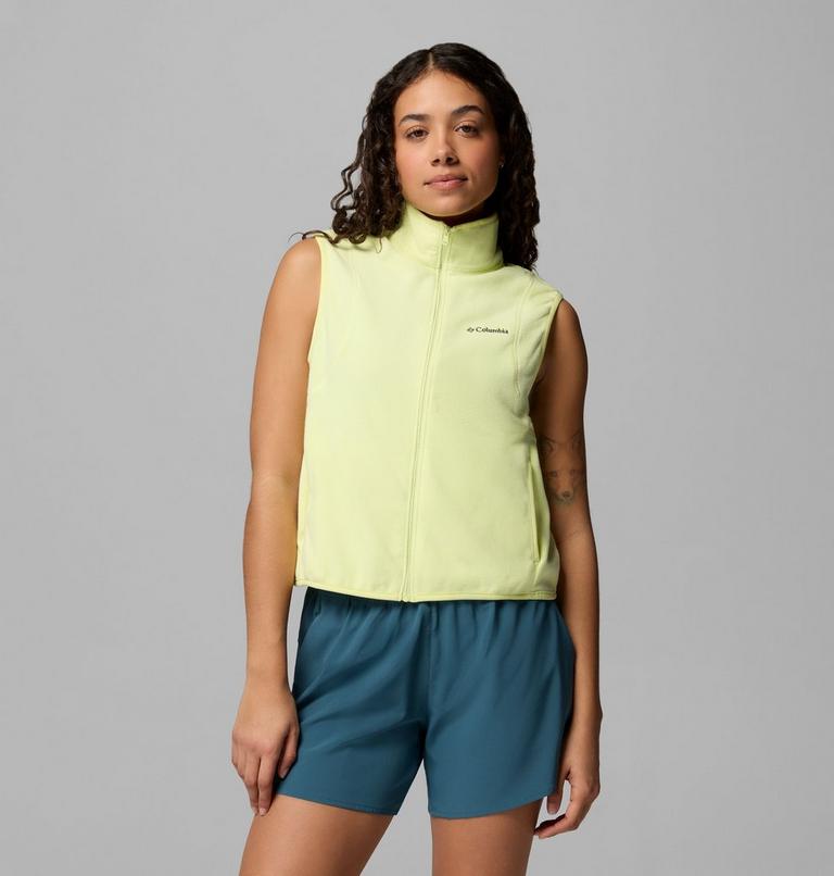 Women's Vital Valley Recycled Fleece Gilet, Color: Citron Haze, image 1