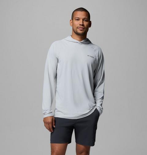 Мужское худи Columbia PFG Solar Stream II, цвет: Холодный серый