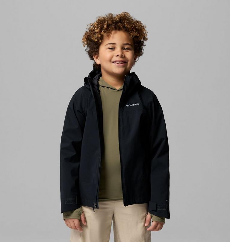 Youth Boulder Falls Waterproof Jacket, Color: Black, image 4