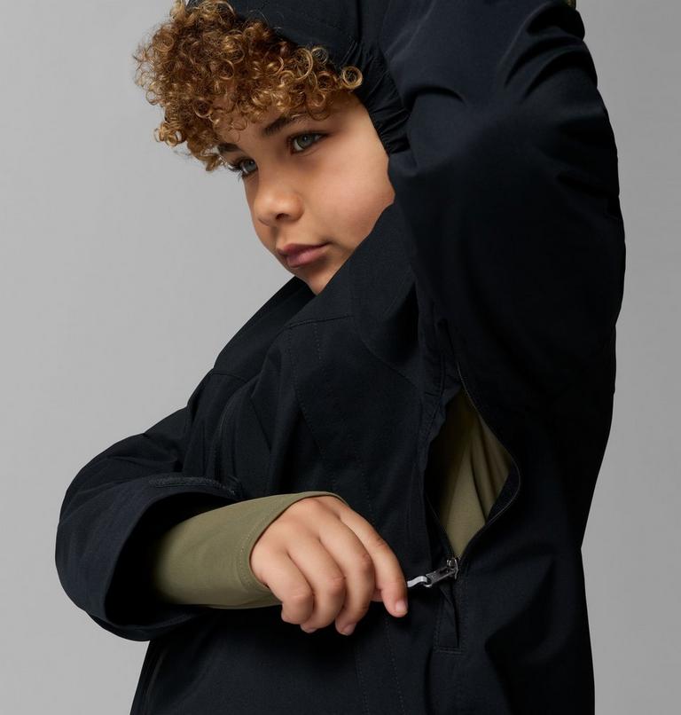 Youth Boulder Falls Waterproof Jacket, Color: Black, image 5
