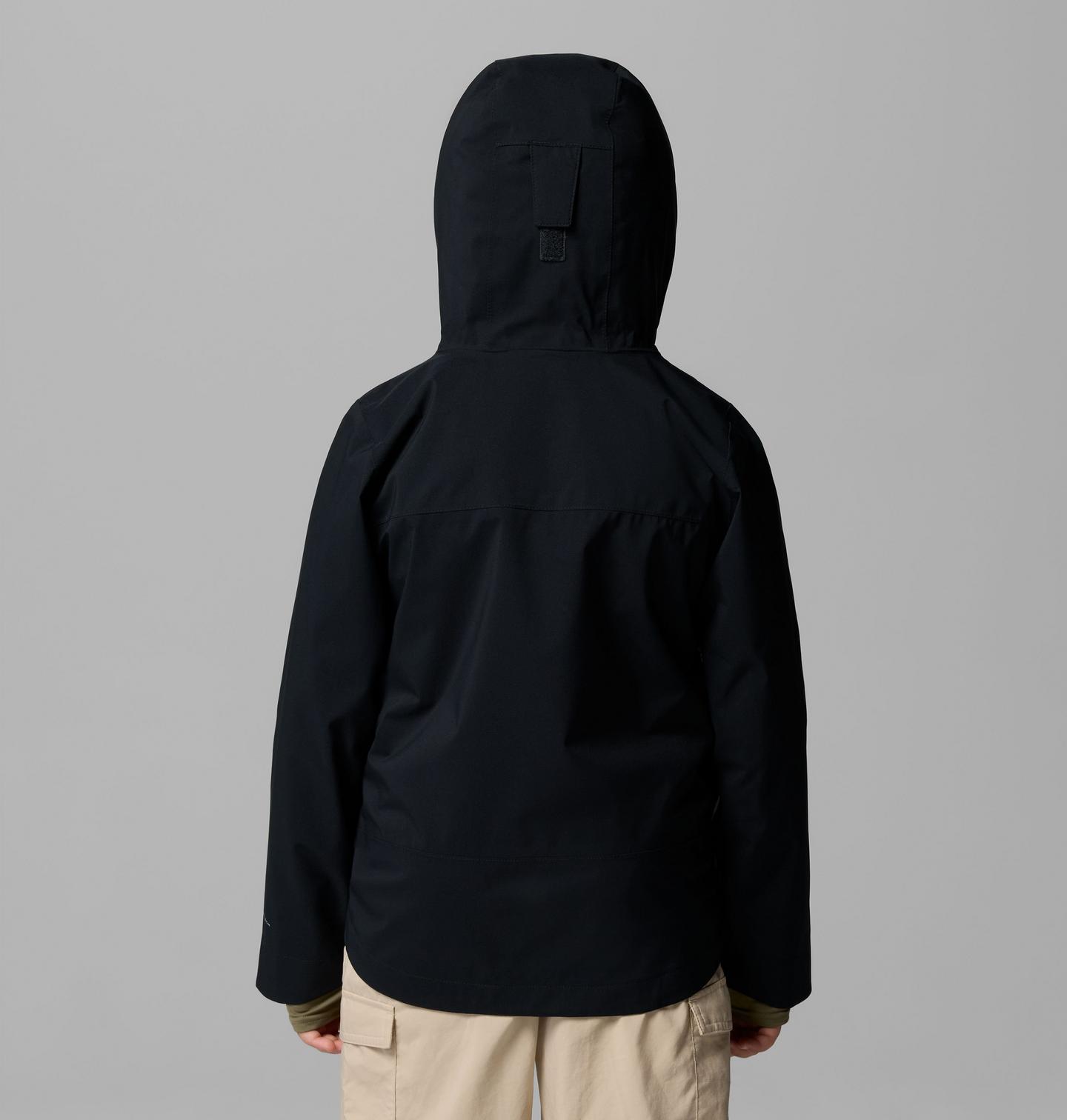 Детская куртка Columbia Boulder Falls Rain Jacket, цвет: Чёрный — фото 2