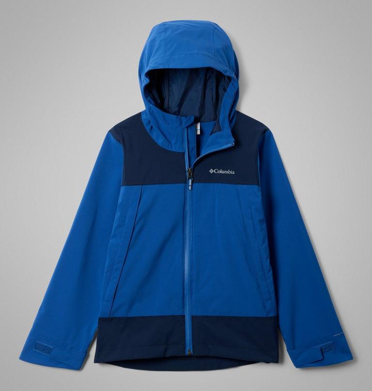 Youth Boulder Falls Waterproof Jacket, Color: Mountain Blue, Collegiate Navy, image 1