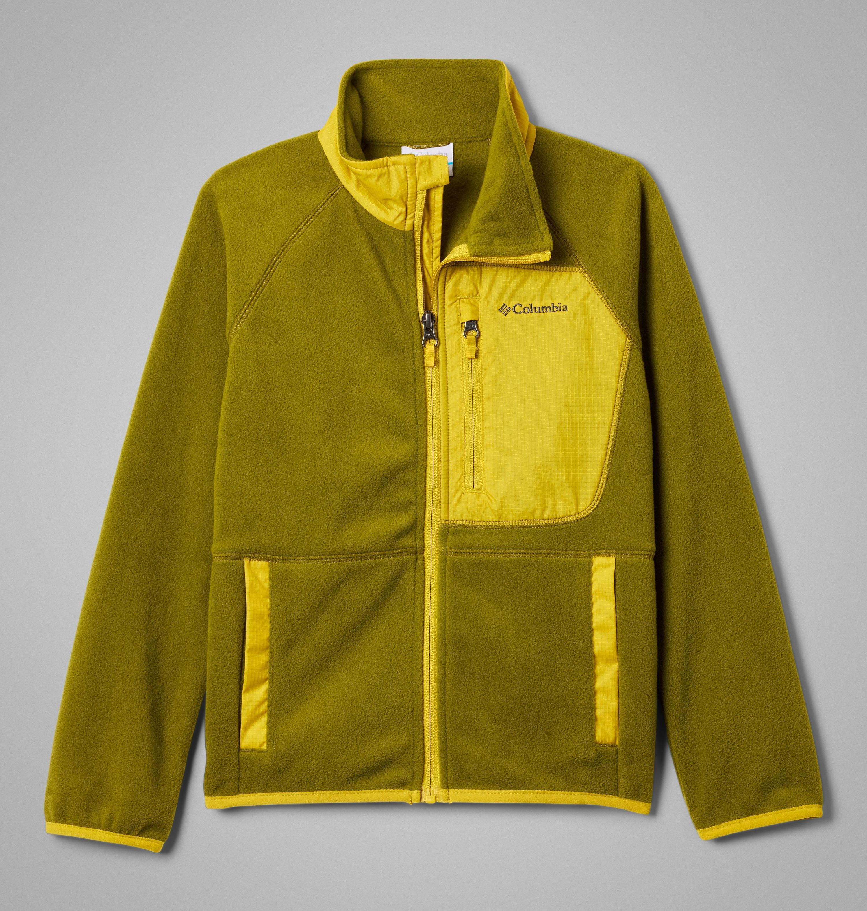 Columbia Sportswear Unisex Green Columbia - Youth Fast Trek™ Recycled Fleece Jacket - Mossy Antique Moss Junior Xl Size (18 Years)