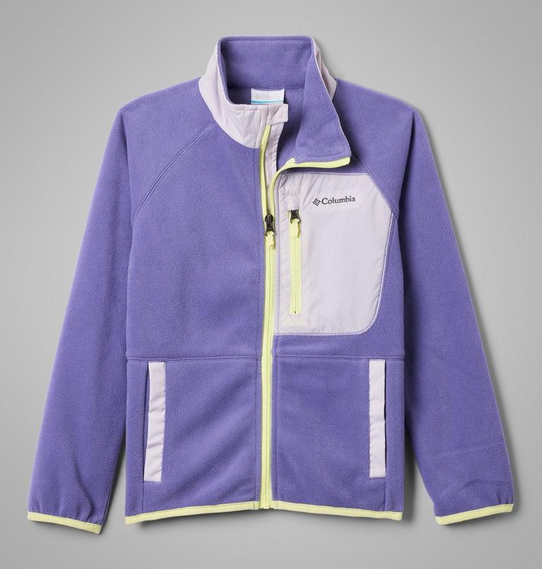 Youth Fast Trek Recycled Fleece Jacket, Color: Stormwatch, Lavender Pearl, image 1