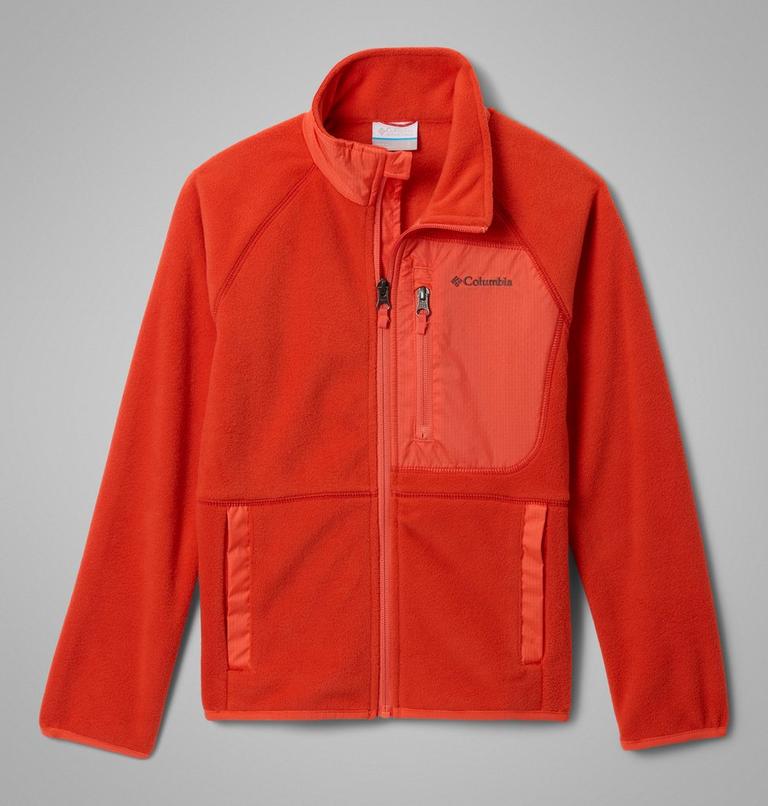 Youth Fast Trek Recycled Fleece Jacket, Color: Super Sonic, Zing, image 1