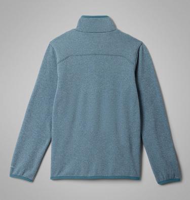 Youth Essential Hike Grid Fleece Jacket, Color: Everblue, image 4