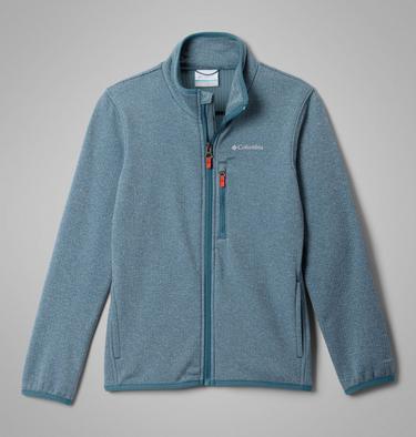 Youth Essential Hike Grid Fleece Jacket, Color: Everblue, image 3
