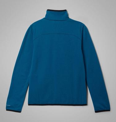Youth Essential Hike Grid Fleece Jacket, Color: Phoenix Blue, image 4