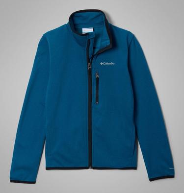 Youth Essential Hike Grid Fleece Jacket, Color: Phoenix Blue, image 3
