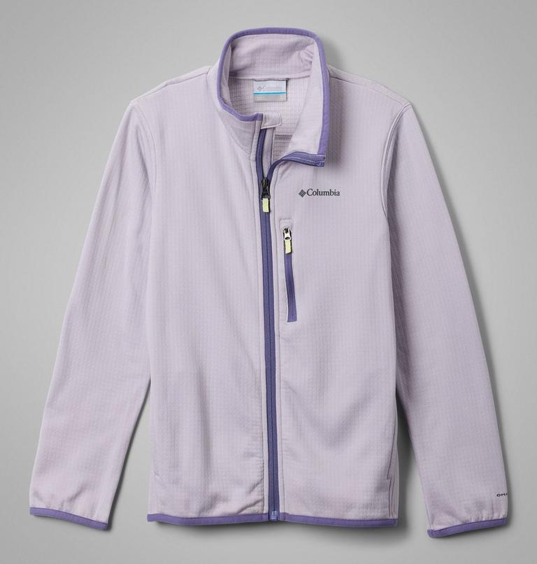 Youth Essential Hike Grid Fleece Jacket, Color: Lavender Pearl, image 1