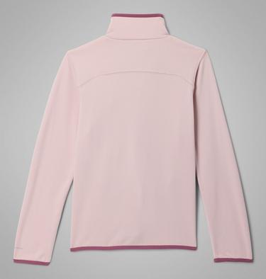 Youth Essential Hike Grid Fleece Jacket, Color: Mineral Pink, image 2