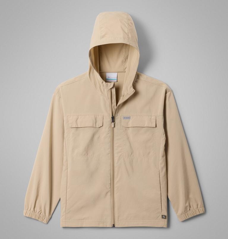 Youth Unisex Skien Valley Hooded Light Jacket, Color: Ancient Fossil, image 1