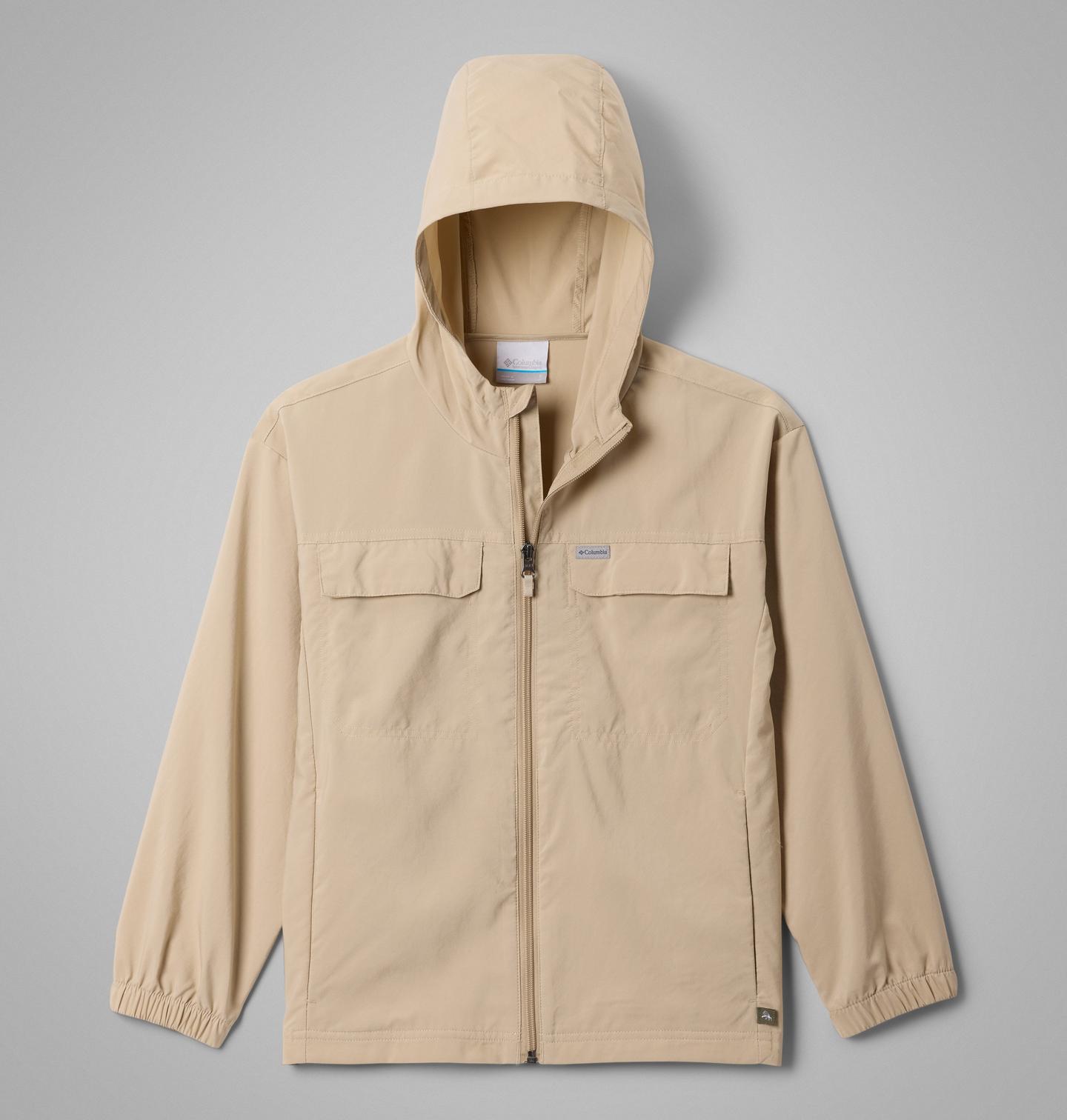 Детская рубашка Columbia Skien Valley Hooded Long Sleeve, цвет: Серо-бежевый — фото 1