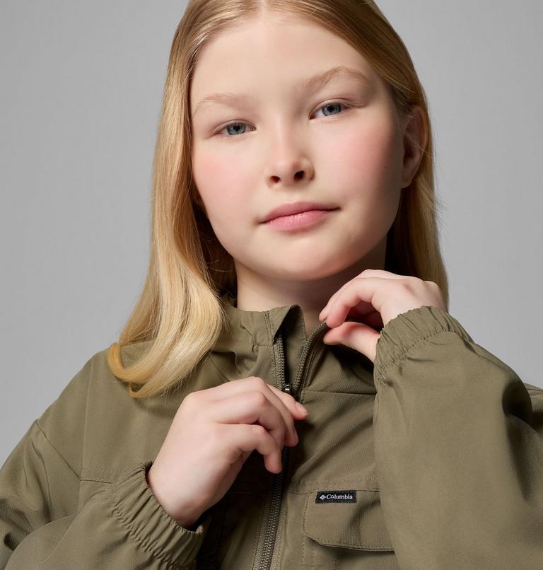 Youth Unisex Skien Valley Hooded Light Jacket, Color: Stone Green, image 5