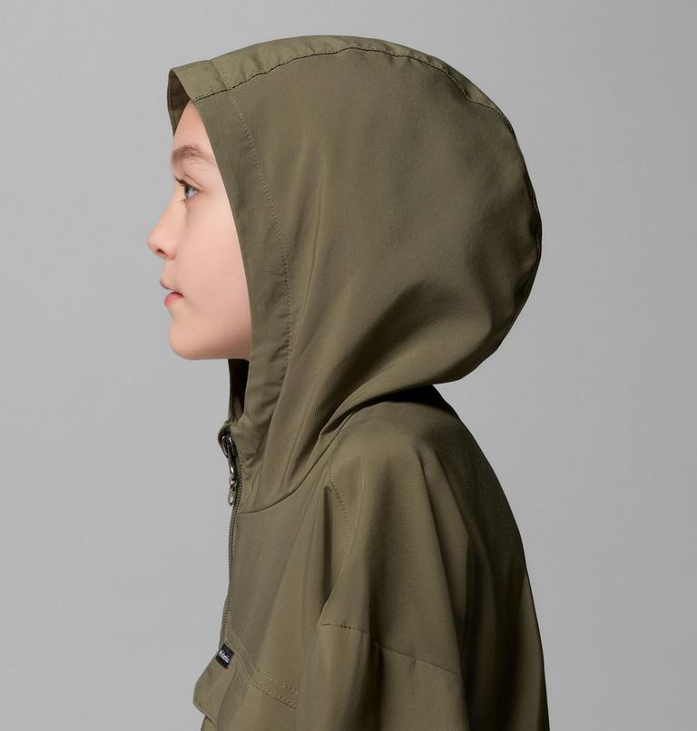 Youth Unisex Skien Valley Hooded Light Jacket, Color: Stone Green, image 6