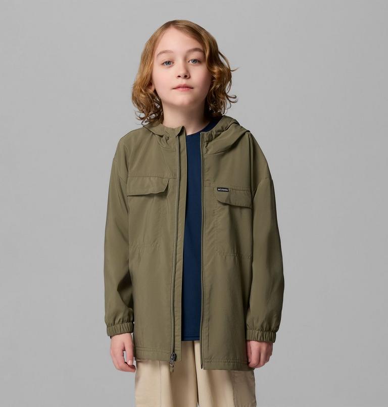 Youth Unisex Skien Valley Hooded Light Jacket, Color: Stone Green, image 8