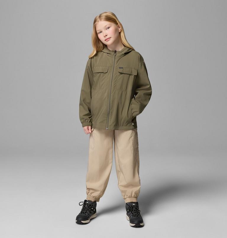 Youth Unisex Skien Valley Hooded Light Jacket, Color: Stone Green, image 3