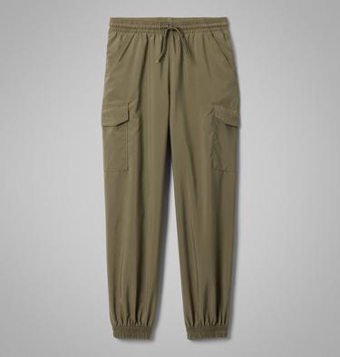 Pantalones reciclados cargo de senderismo unisex Skien Valley para j&oacute;venes, Color: Stone Green, image 1