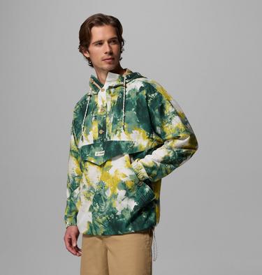 Men's Acker Rock Packable Hooded Windbreaker, Color: Sea Salt Everglow, image 4