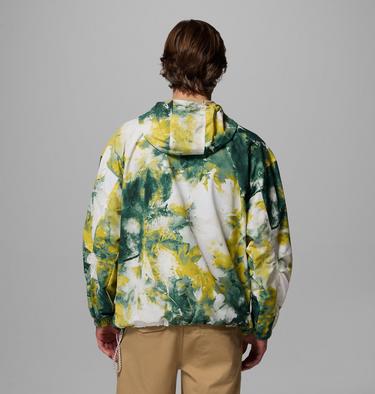 Men's Acker Rock Packable Hooded Windbreaker, Color: Sea Salt Everglow, image 3