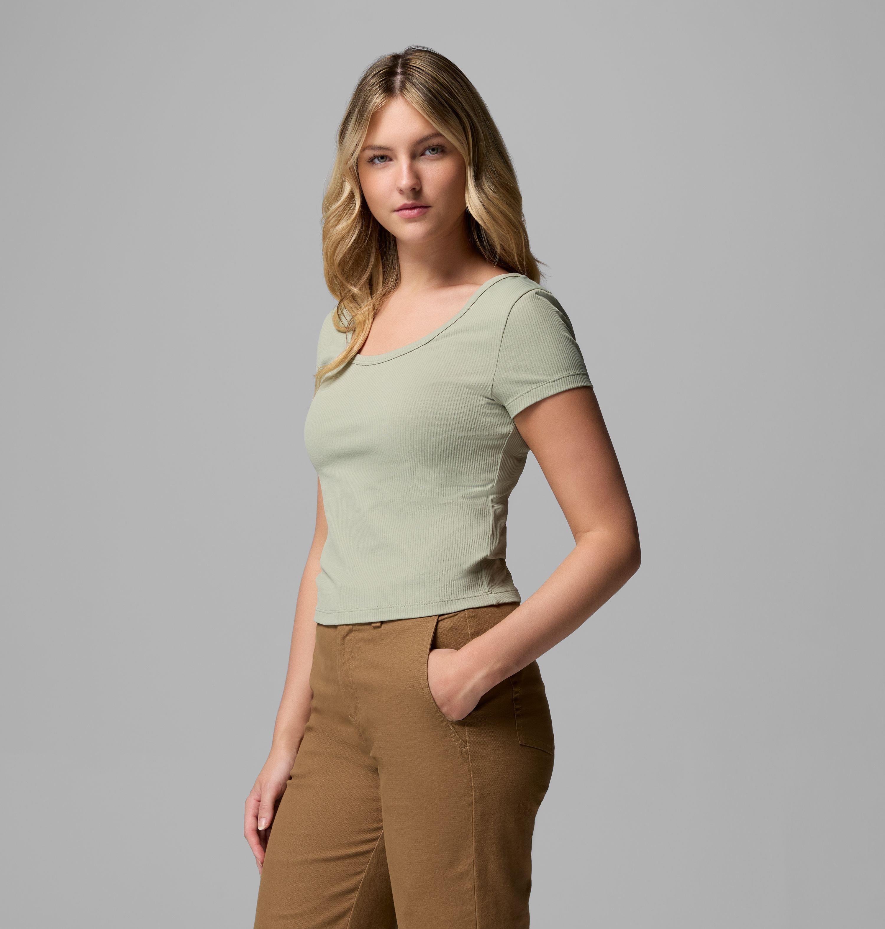 Women's Pinetown Canyon Rib Short Sleeve T-Shirt | 348 | XXL 4