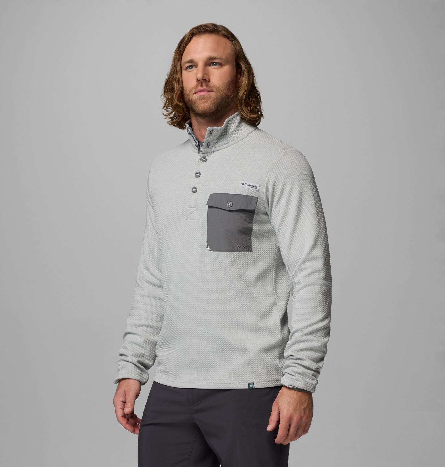Мужской свитер Columbia PFG Uncharted Pullover, цвет: Холодный серый — фото 3