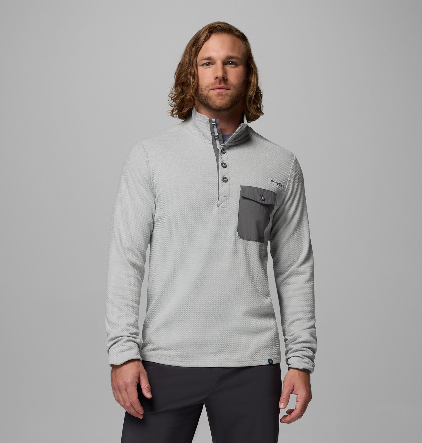 Мужской свитер Columbia PFG Uncharted Pullover, цвет: Холодный серый — фото 1