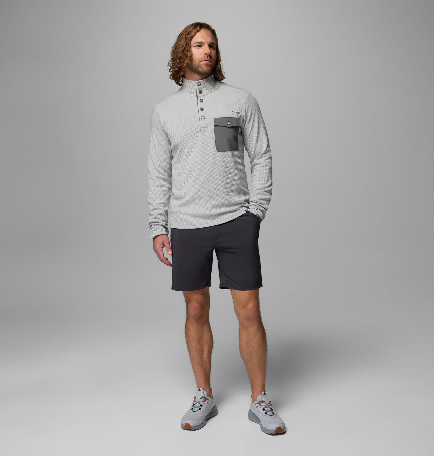 Мужской свитер Columbia PFG Uncharted Pullover, цвет: Холодный серый — фото 2