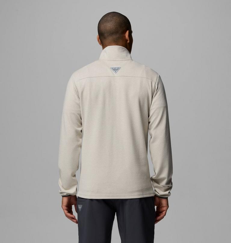 Men's PFG Uncharted Half Snap Long Sleeve T-shirt, Color: Dark Stone, image 3