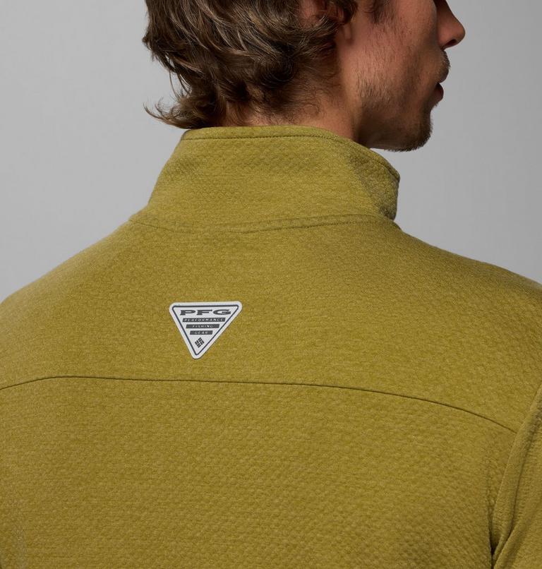 Men's PFG Uncharted Half Snap Long Sleeve T-shirt, Color: Grove Green, image 6