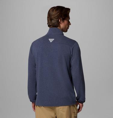 Men's PFG Uncharted Half Snap Long Sleeve T-shirt, Color: Nocturnal, image 3