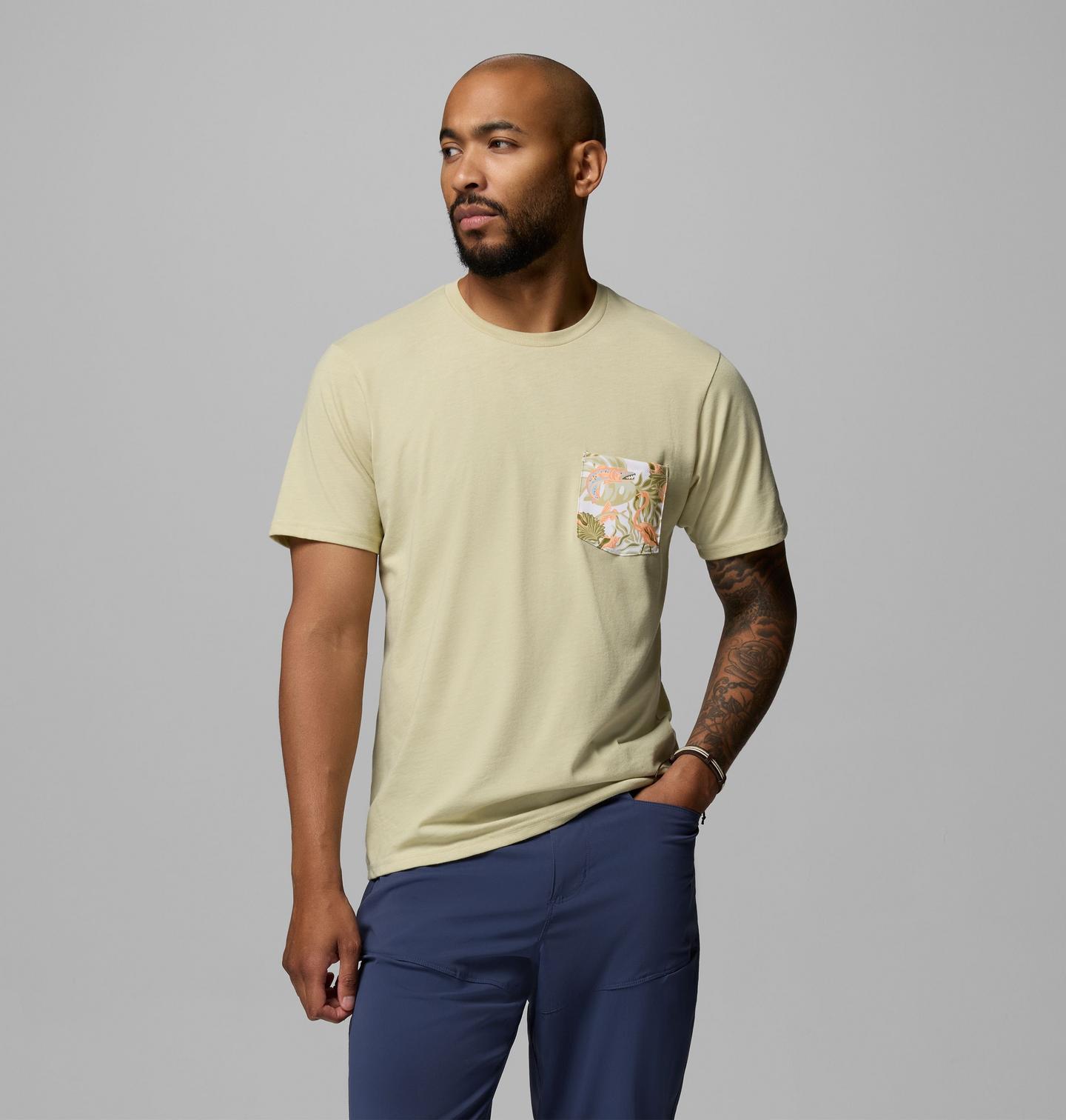 Мужская футболка Columbia Wild Cast Short Sleeve Pocket, цвет: Serpentine — фото 1