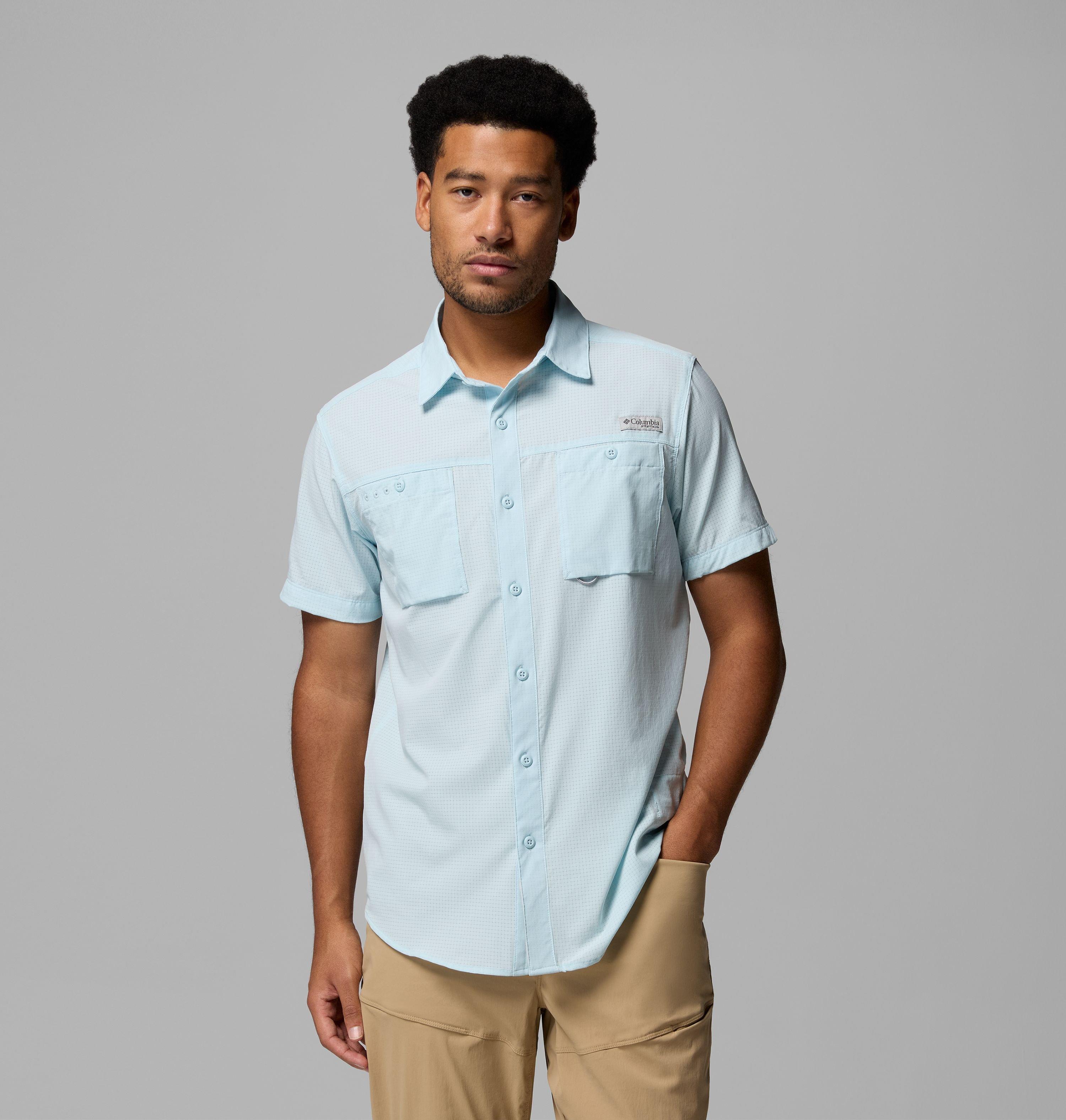 Columbia Men's PFG Wild Cast  Vent Short Sleeve Shirt-