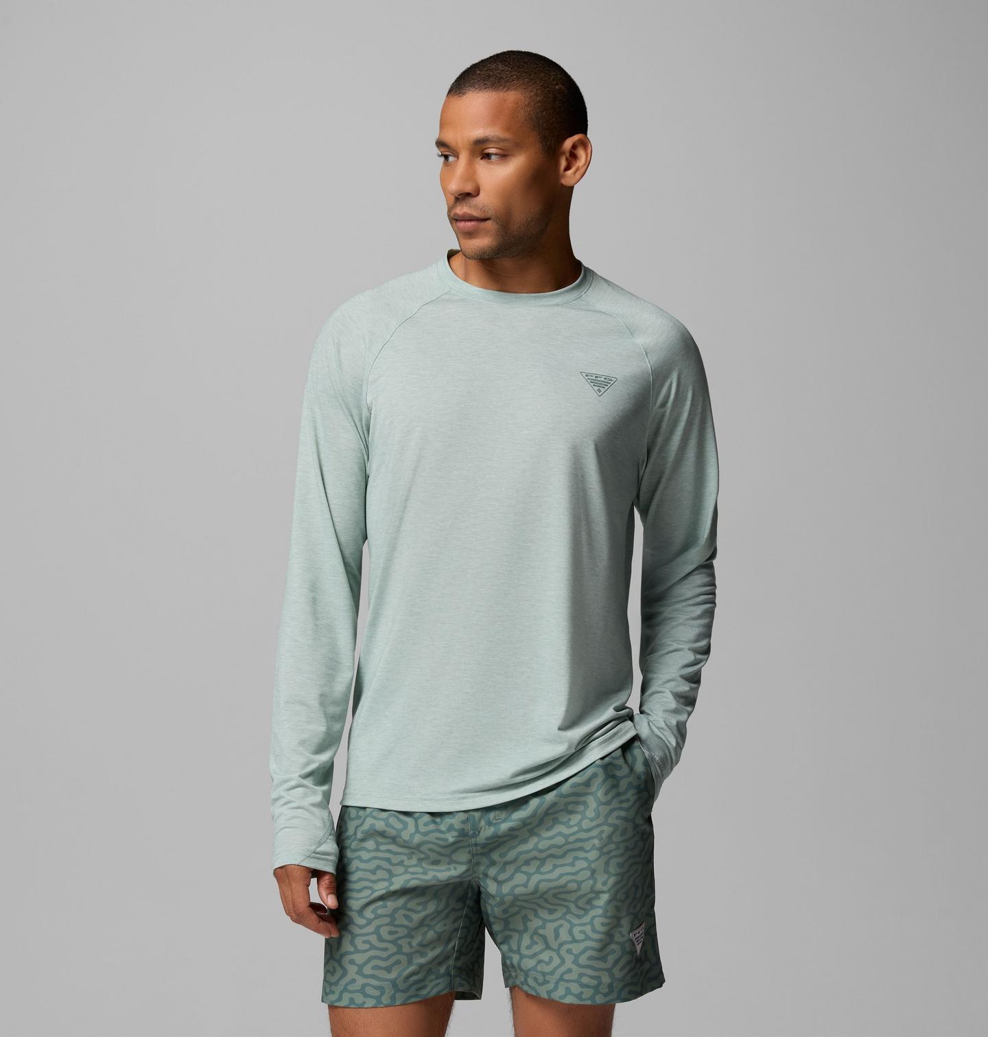 Мужская рубашка Columbia PFG Uncharted II Long Sleeve, цвет: Niagara — фото 1