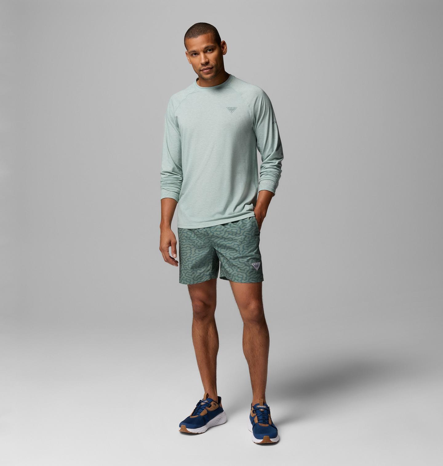 Мужская рубашка Columbia PFG Uncharted II Long Sleeve, цвет: Niagara — фото 2