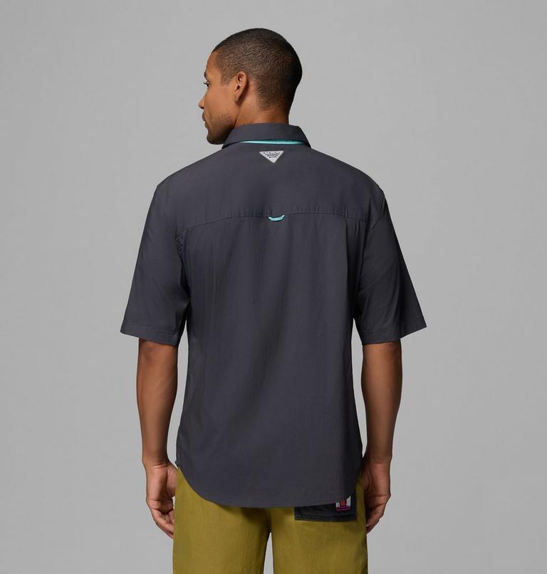 Men's Bonefish Flats Short Sleeve Shirt, Color: Shark, image 3