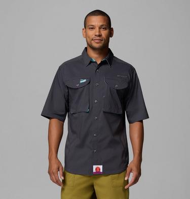 Men's Bonefish Flats Short Sleeve Shirt, Color: Shark, image 9
