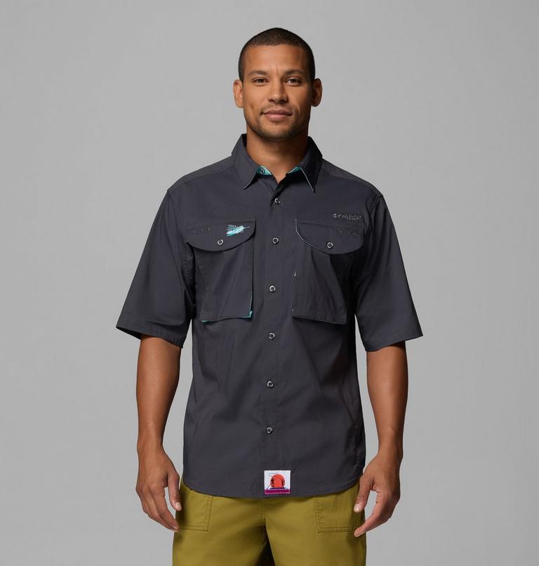 Men's Bonefish Flats Short Sleeve Shirt, Color: Shark, image 1