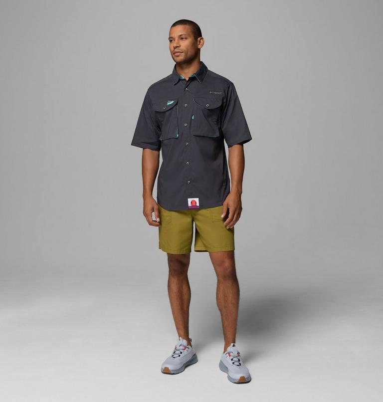 Men's Bonefish Flats Short Sleeve Shirt, Color: Shark, image 2