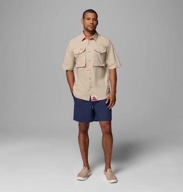Men's Bonefish Flats Short Sleeve Shirt, Color: Ancient Fossil, image 6