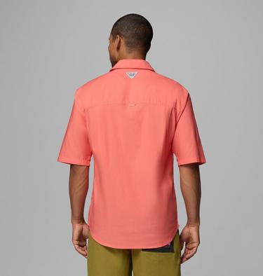 Men's Bonefish Flats Short Sleeve Shirt, Color: Melonade, image 3