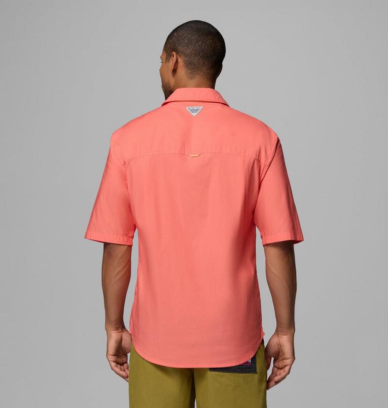 Men's Bonefish Flats Short Sleeve Shirt, Color: Melonade, image 3