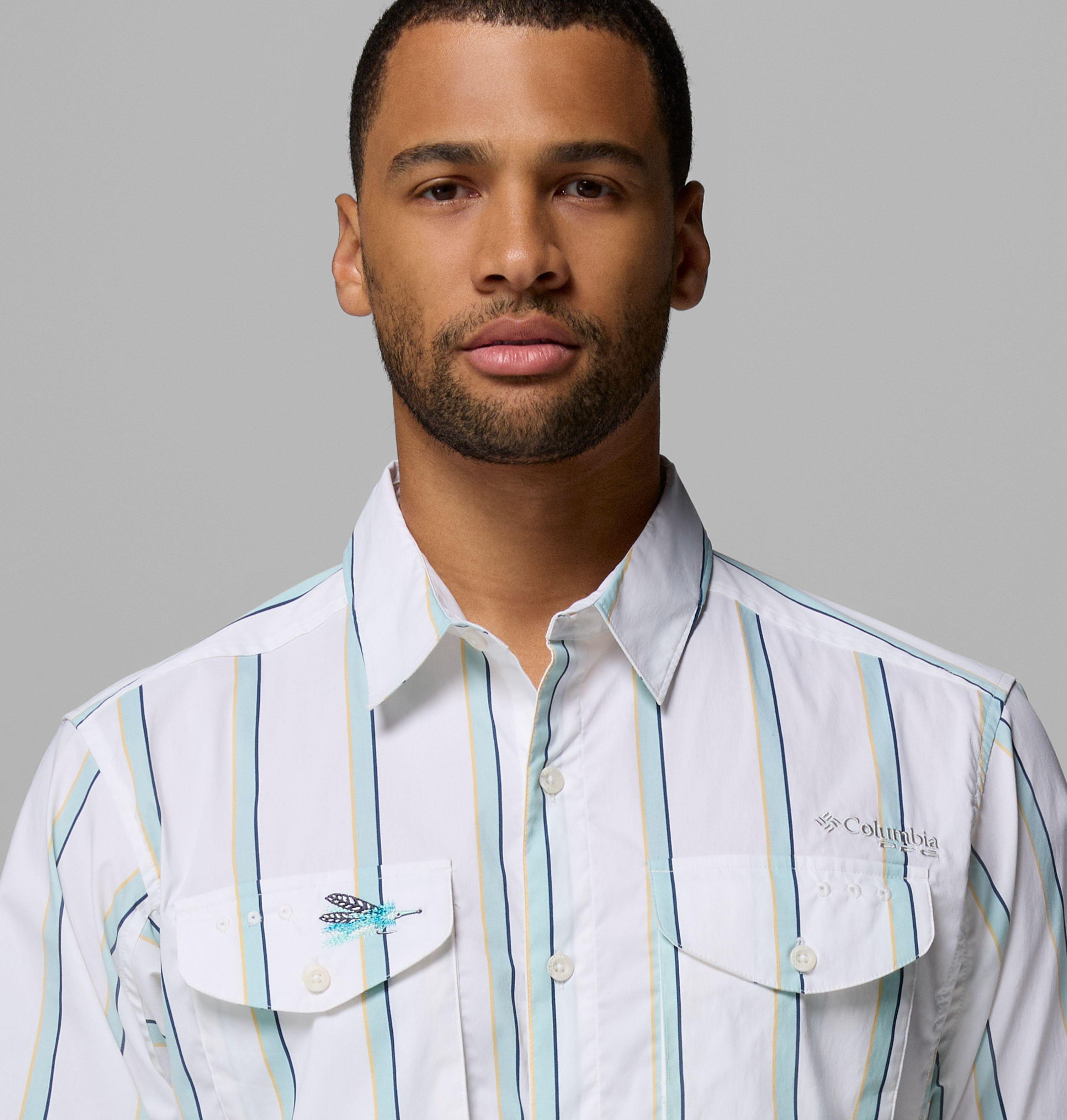 Men's PFG Bonefish Flats Printed Short Sleeve Shirt 5