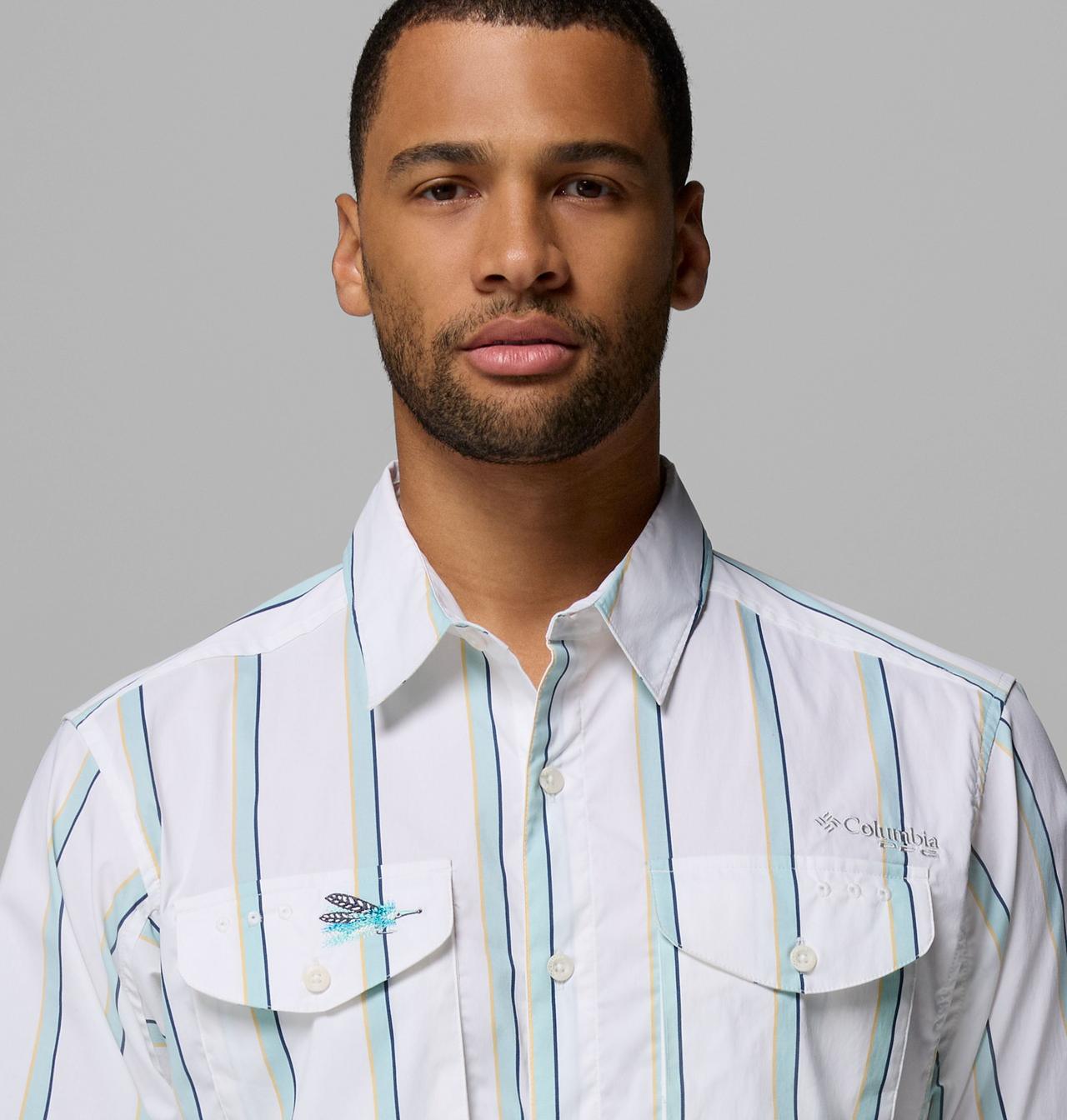 Men's PFG Bonefish Flats™ Printed Short Sleeve Shirt | 100 | XXL 5