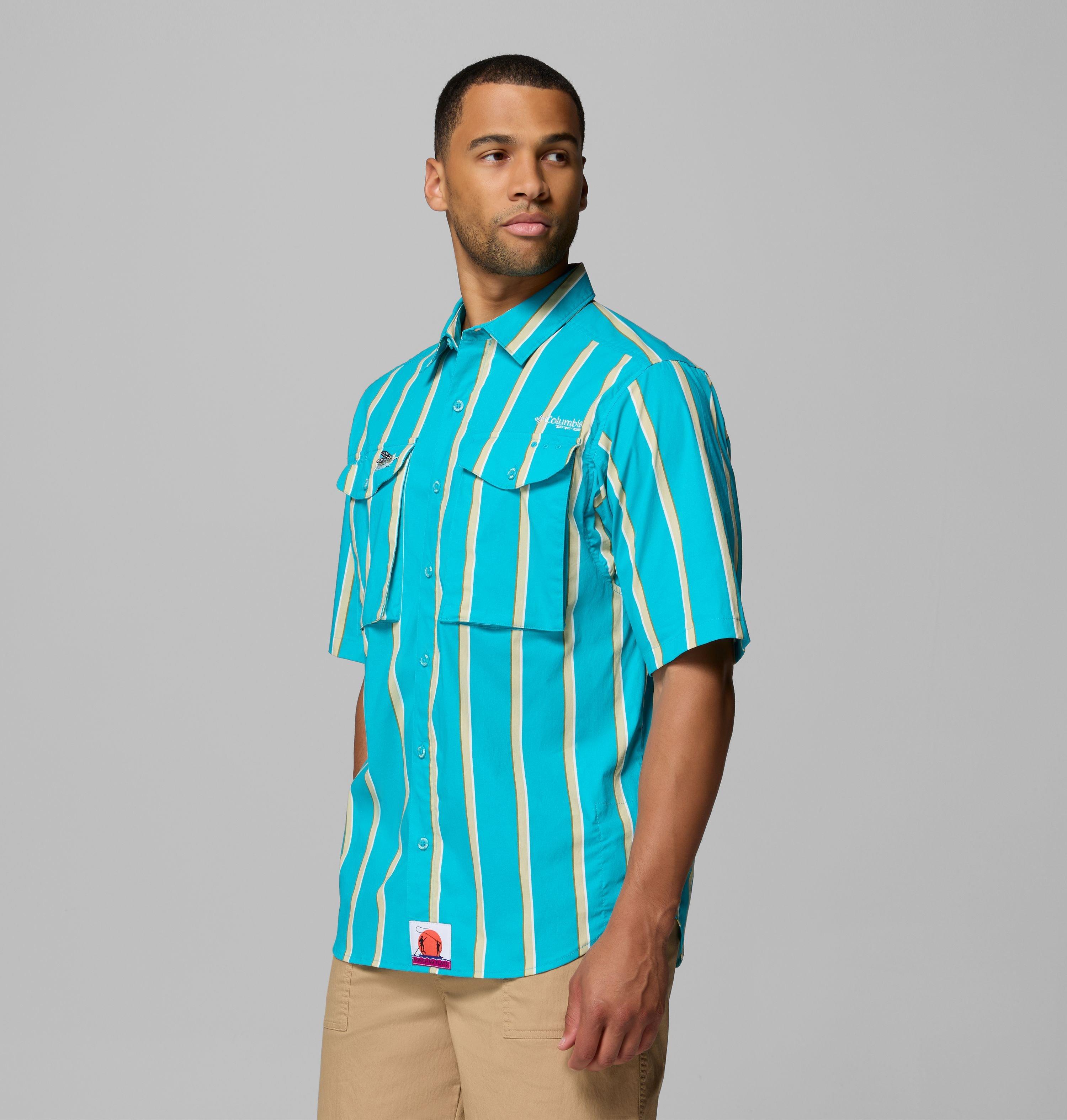 Men's PFG Bonefish Flats Printed Short Sleeve Shirt 4