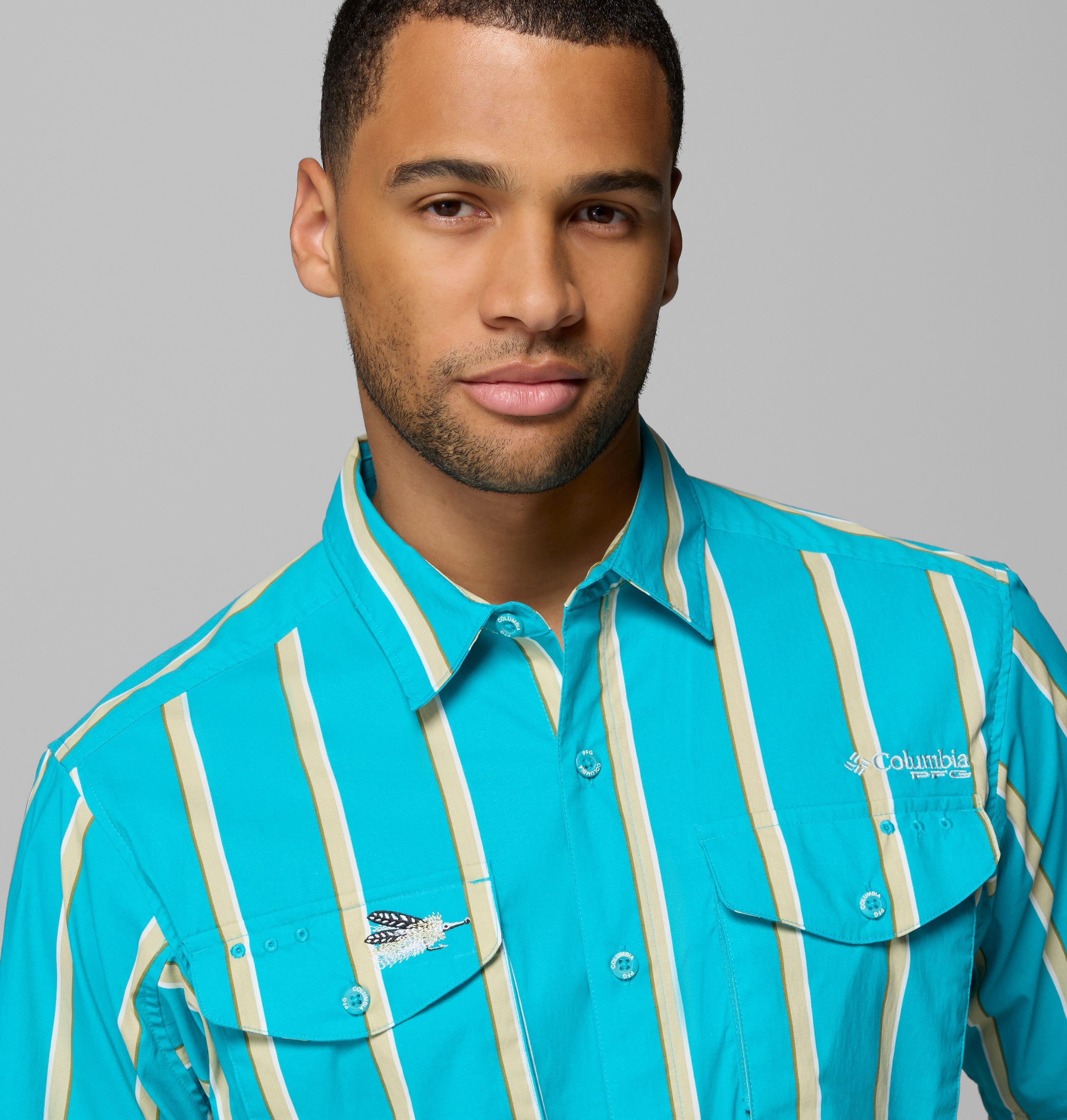 Men's PFG Bonefish Flats Printed Short Sleeve Shirt 5