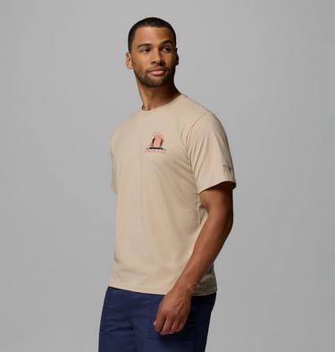 Men's Bonefish Flats T-Shirt, Color: Ancient Fossil, image 4