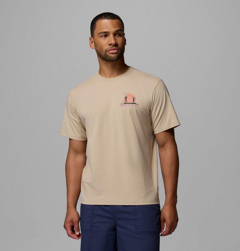 Men's Bonefish Flats T-Shirt, Color: Ancient Fossil, image 1
