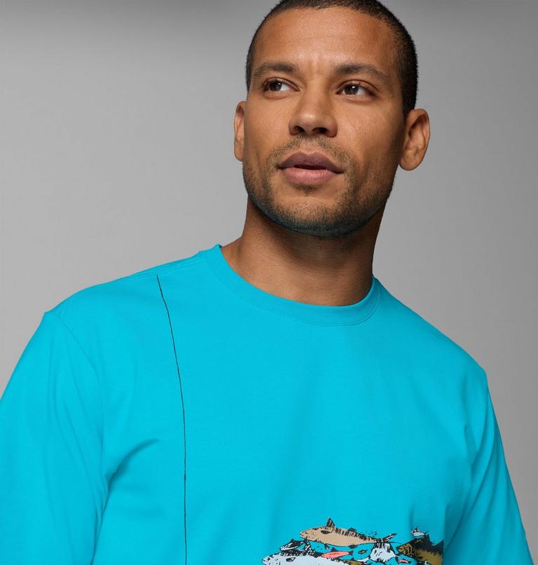 Men's Bonefish Flats T-Shirt, Color: Ocean Teal, image 5